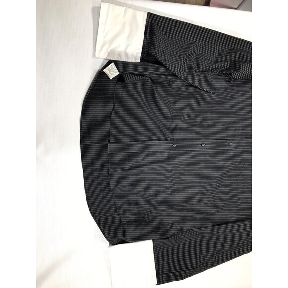 Donald J Trump Shirt Mens Size 17 1/2 Black White Signature Collection Flip Cuff - Picture 2 of 10